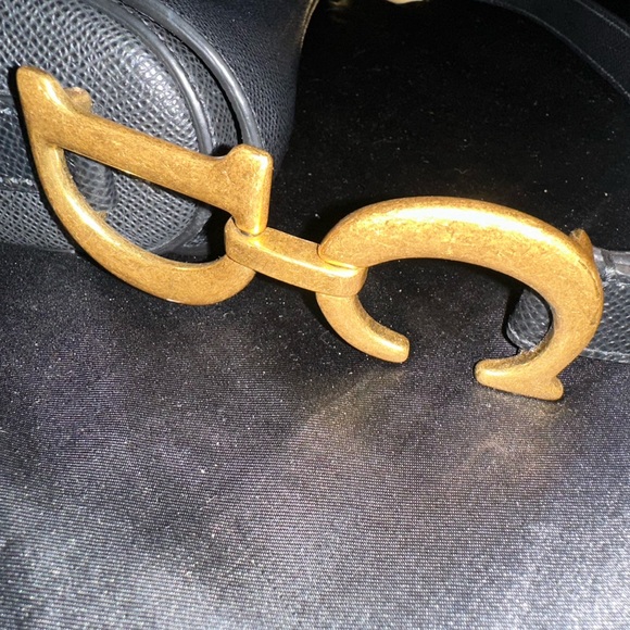 Christin Dior Black Saddlebag with Strap - Picture 8 of 11